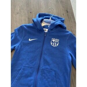 BARCELONA 2021/2022 FOOTBALL HOODED JACKET JERSEY NIKE SIZE M Boys